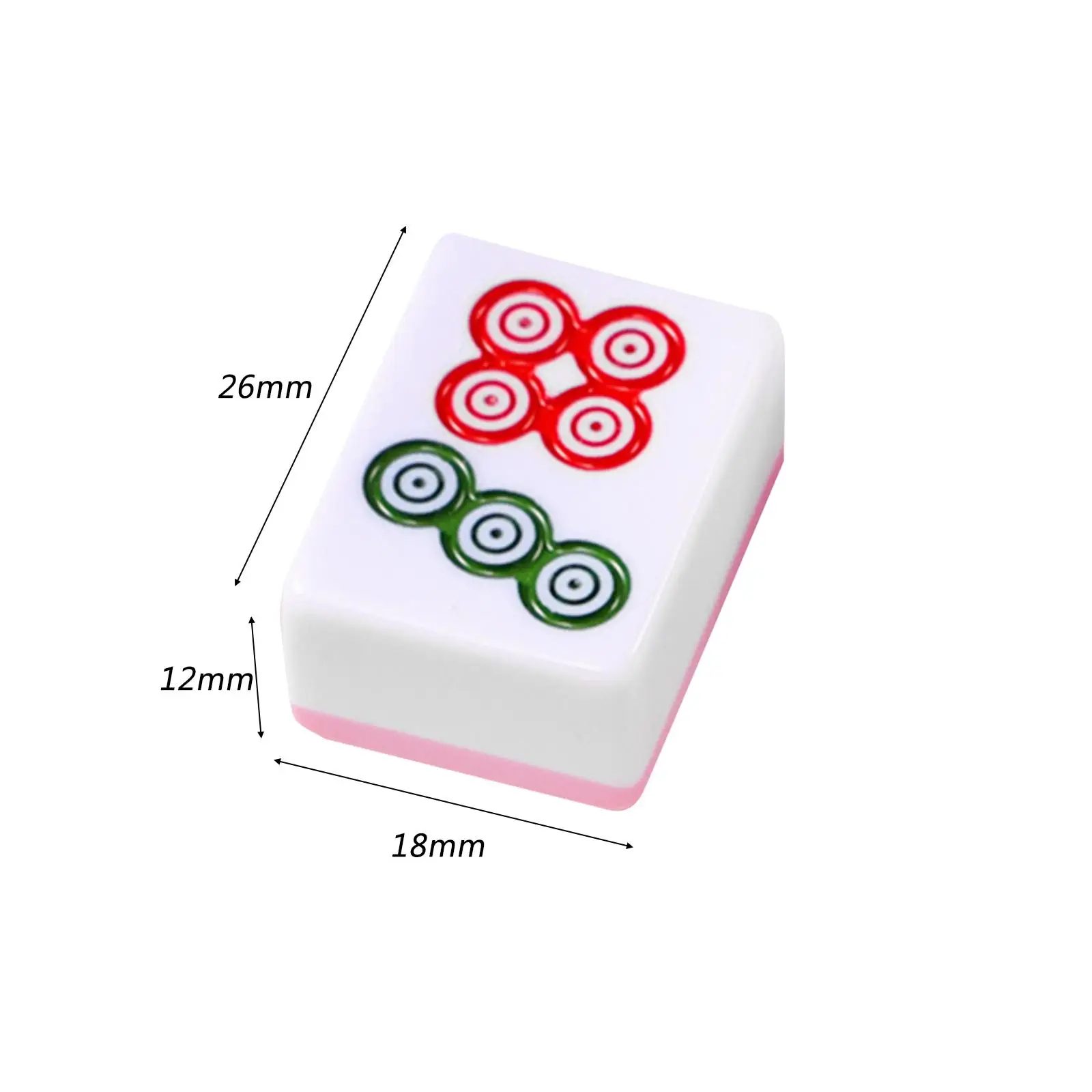 144Pcs Chinese Version Game Set Traditional Party Supplies Mini Mahjong Tiles for Dormitory Apartment Home Friends Adults 6