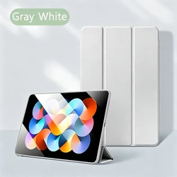 Premium PU Leather Flip Cover with Soft Silicone Shell for Xiaomi Pad 6 11 (SZ - Light Grey)