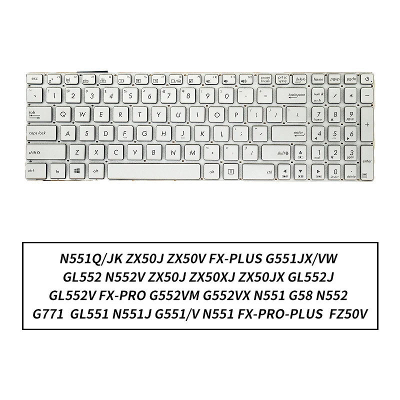 New ORIGINAL Laptop Keyboard For ASUS ZX50J ZX50XJ ZX50JX GL552J GL552V G552VM G552VX With backlit