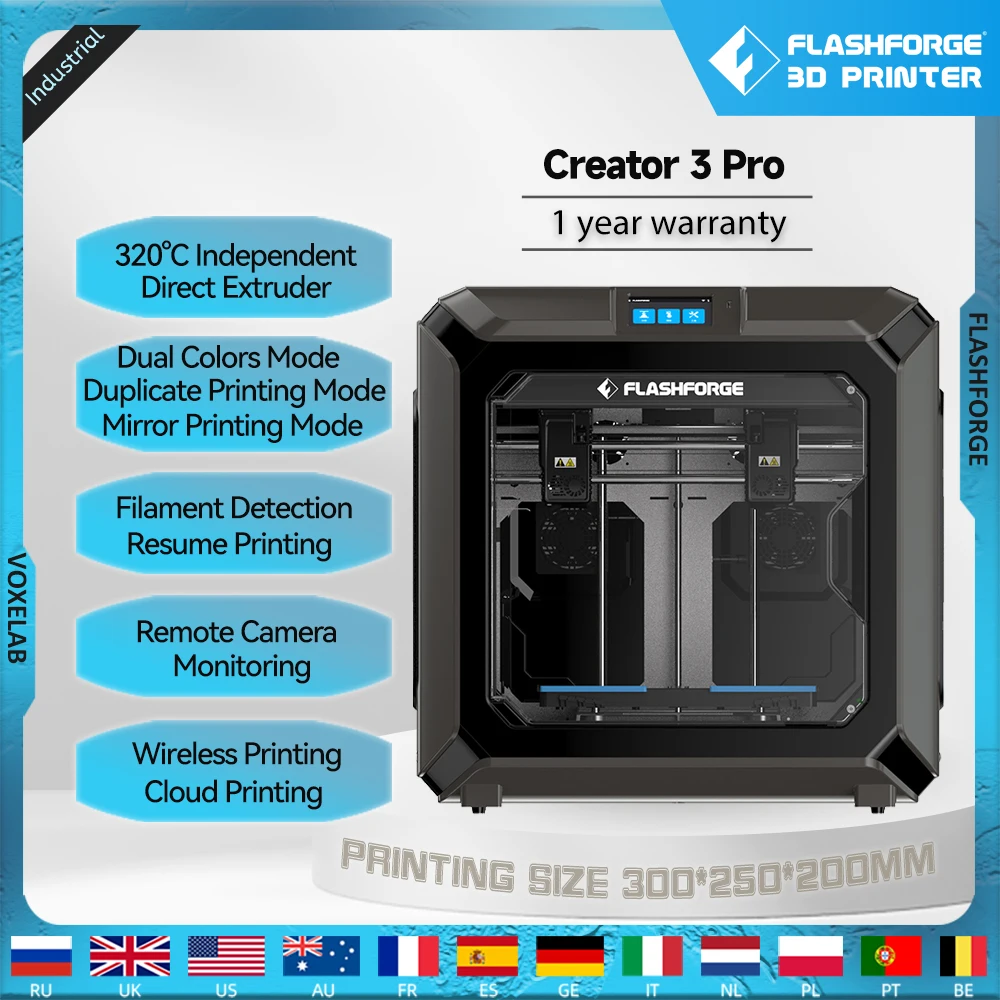 Flashforge Creator 3 Independent Dual Extrusion 3D Printer