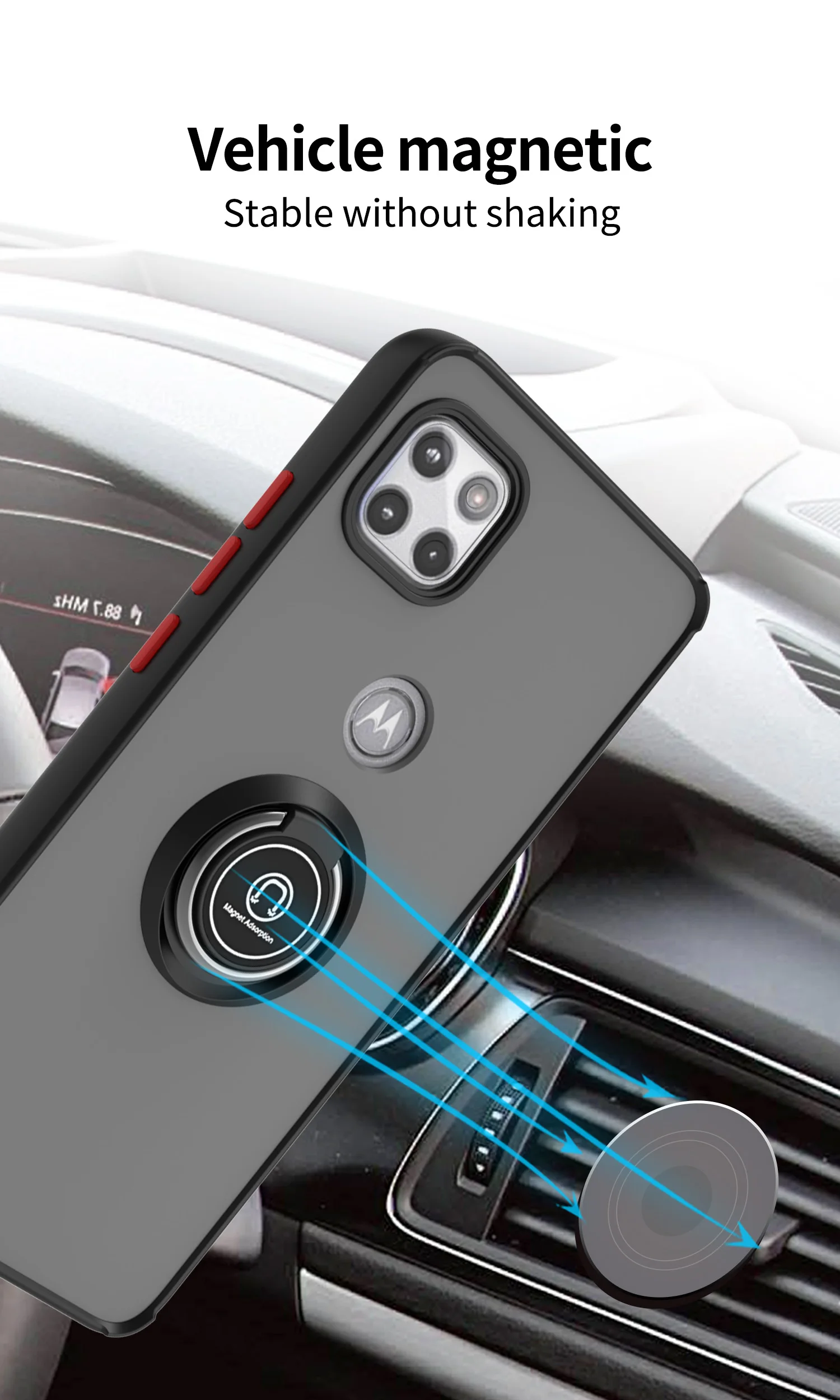 Shockproof Magnetic Ring Back Phone Cover