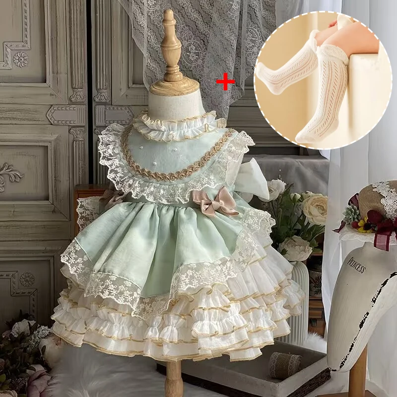 Girls Dress Vesidos Toddler Girl Baby Lace Lolita Dress Wedding Party Girl Princess Dress Baby 1st Birthday Prom Evening girls dress baby girl dress