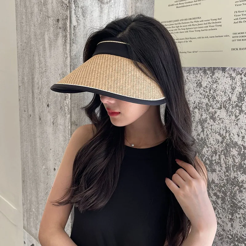 Foldable Wide Brim UV Resistant Visor Hat Women Summer Visors Hat