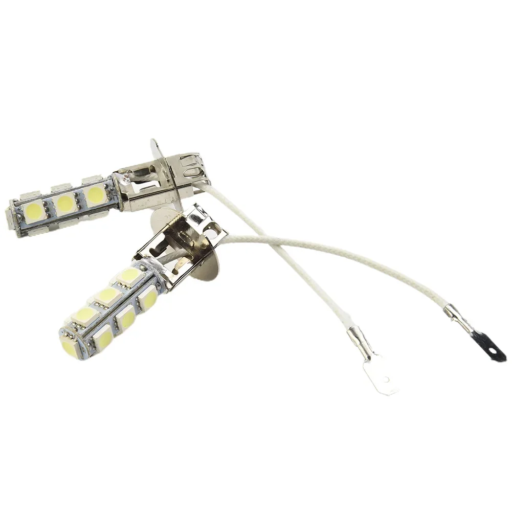 자동차 조명 안개등 DRL 운전 램프 손전등 토치, 교체 LED 전구, 매우 밝은 조명, 6500K 화이트, H3 LED 6V, 2 개