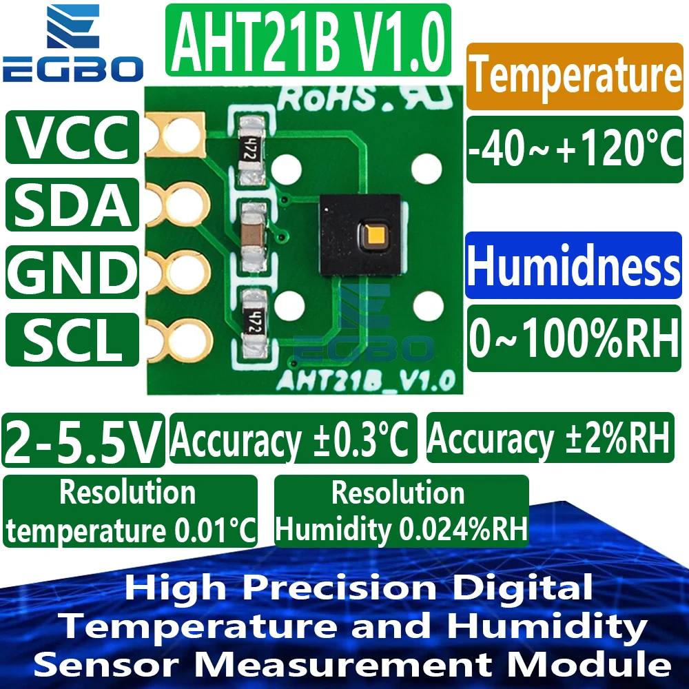 AHT21 High Precision Digital Temperature and Humidity Sensor ...