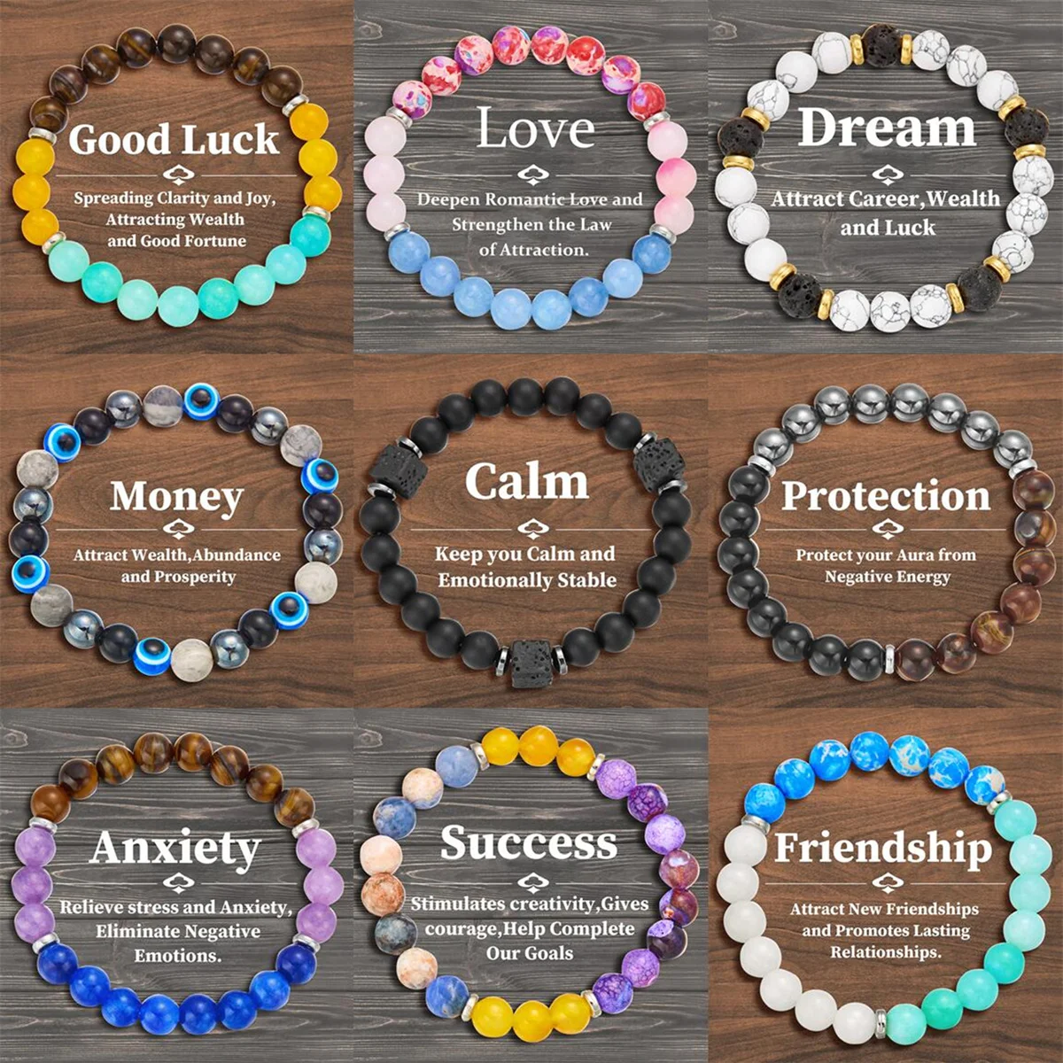 Elegant charm bracelets for women with healing stones
