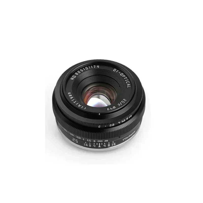 TTArtisan 25mm F2 APS-C lente de enfoque Manual para Sony E a6000 a6400 Fuji XT30 XT4 XS10 Nikon Zfc Canon EOS M EOSR M43 L gran angular