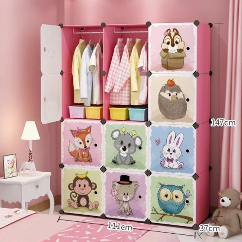 Storage Locker Child Wardrobe for Clothes Girl Cupboard Kids Cabinet Babies Bedroom Meuble Chambre Enfant Child Room Furniture