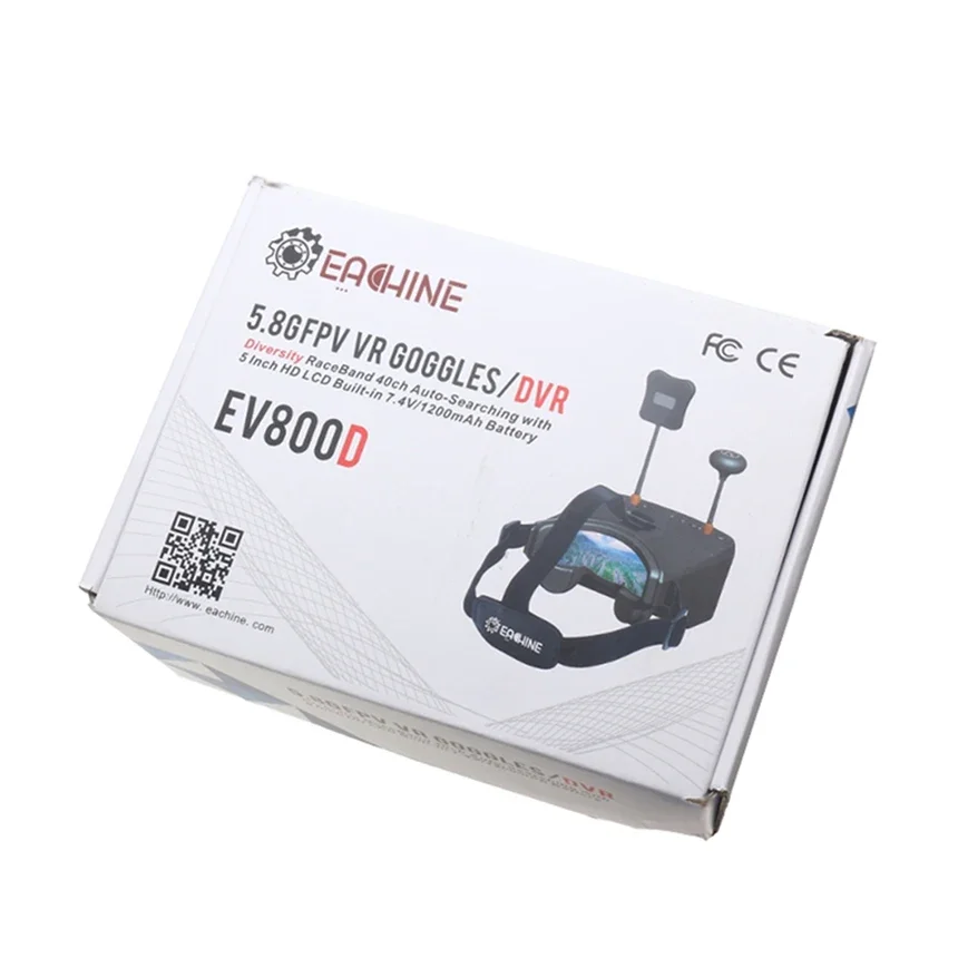 Eachine EV800D 5.8G 40CH 5 Inch 800*480 Video Headset HD DVR Diversity FPV Goggles With Battery For RC Model
