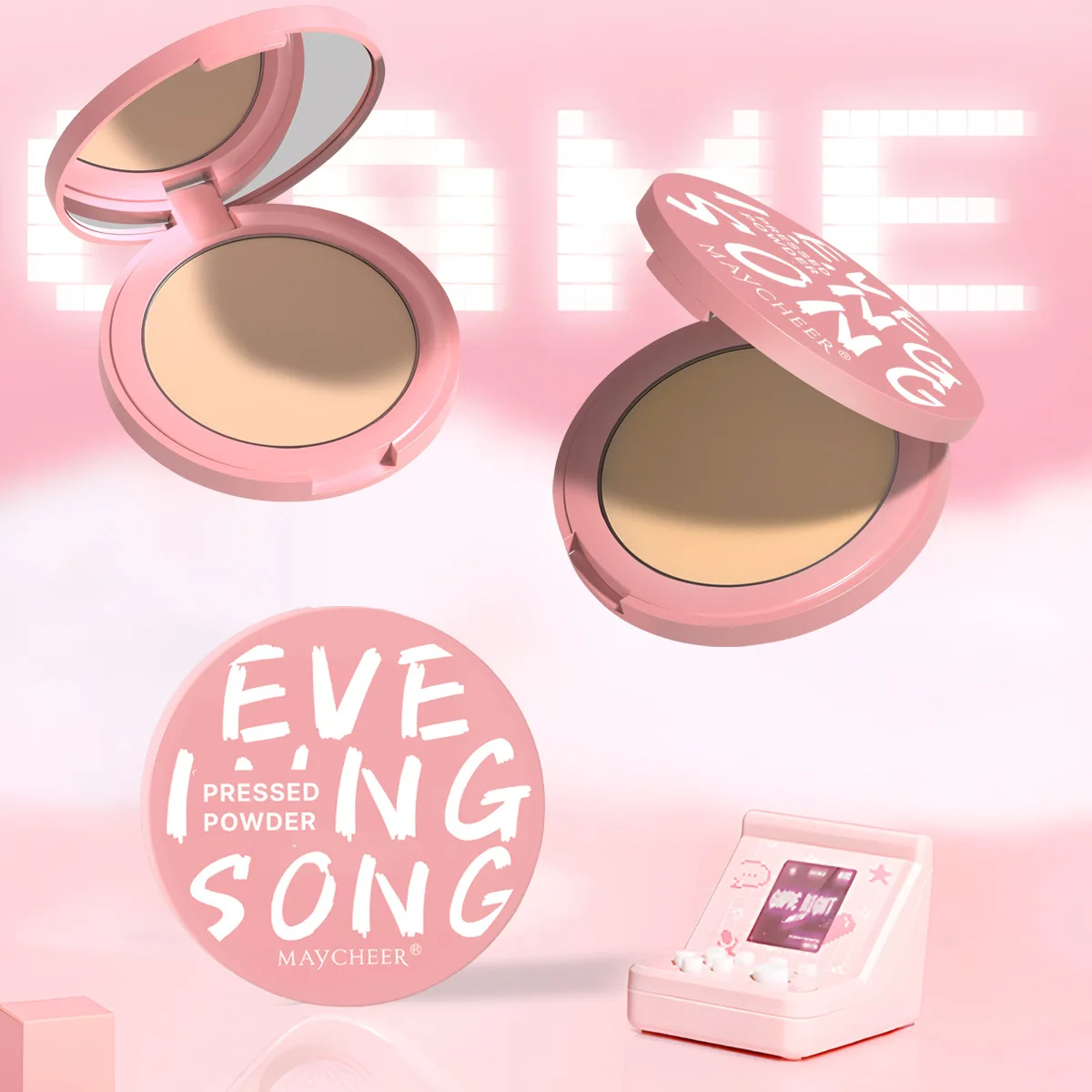 Matte Pressed Powder Long-lasting Soft Light Setting Powder Skin Brightening Oil Absorbing Waterproof Sweat Resistant Makeup_voghion.com
