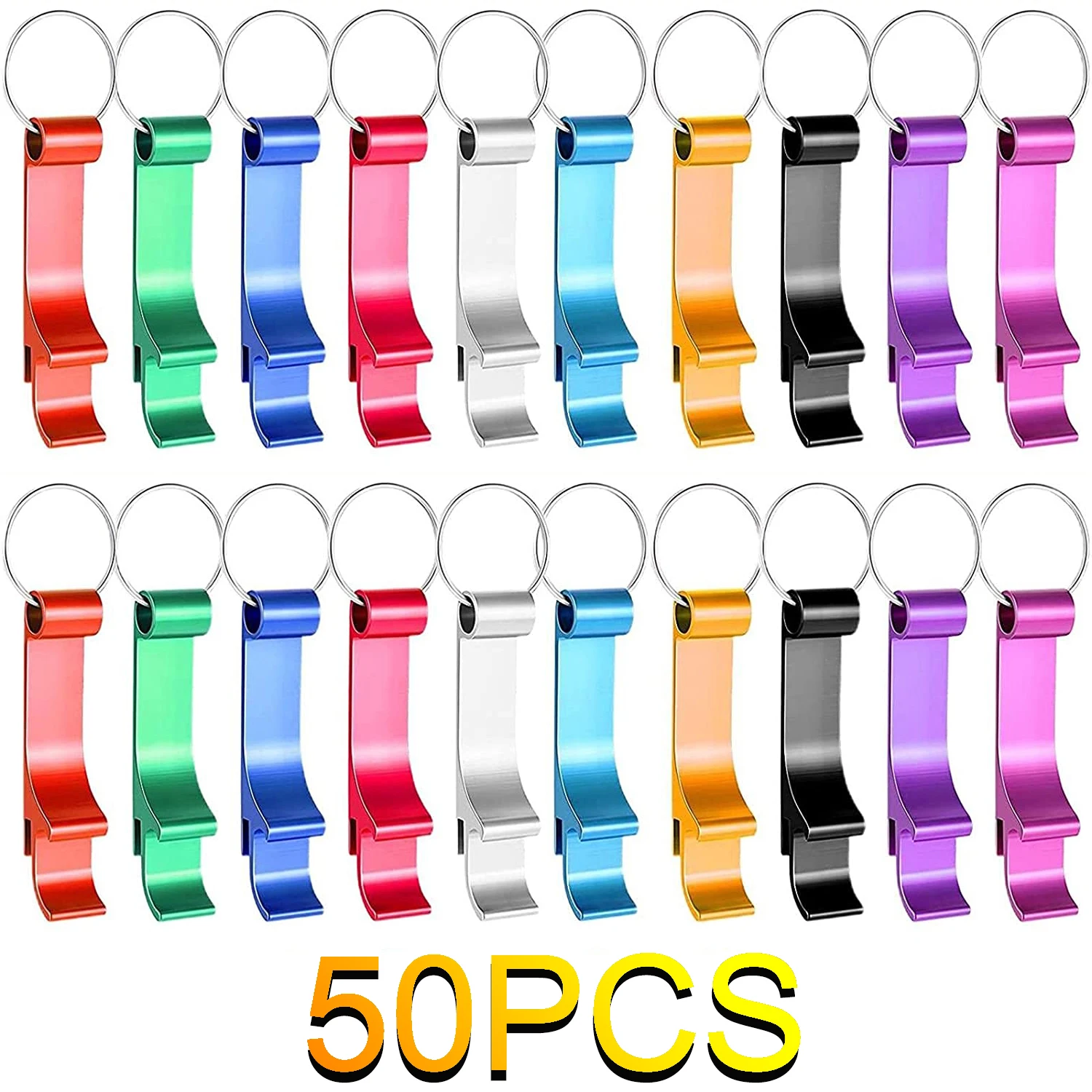 50pcs Personalized Logo Key Ring Camping Equipment Jar Opener Beer