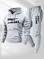 Fashion Print Tracksuit for Men Hooded Sweatshirt and Sweatpants Two Pieces Male New Casual Fitness Jogging Sports Sets Unisex
