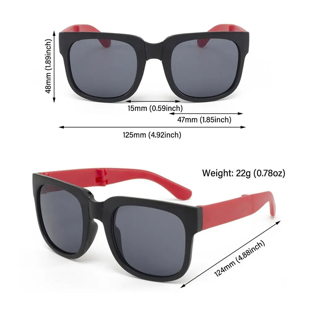 Square Frame Kids Sunglasses Vintage UV 400 Outdoor Foldable Sunglasses Shades for Toddler Boys and Girls sun glasses retro sunglasses sport sunglasses