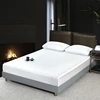High-Quality Silk Fitted Sheet With Elastic Band Bedsheet Solid Color Fit Sheet Soft Comfortable Mattress Cover 1