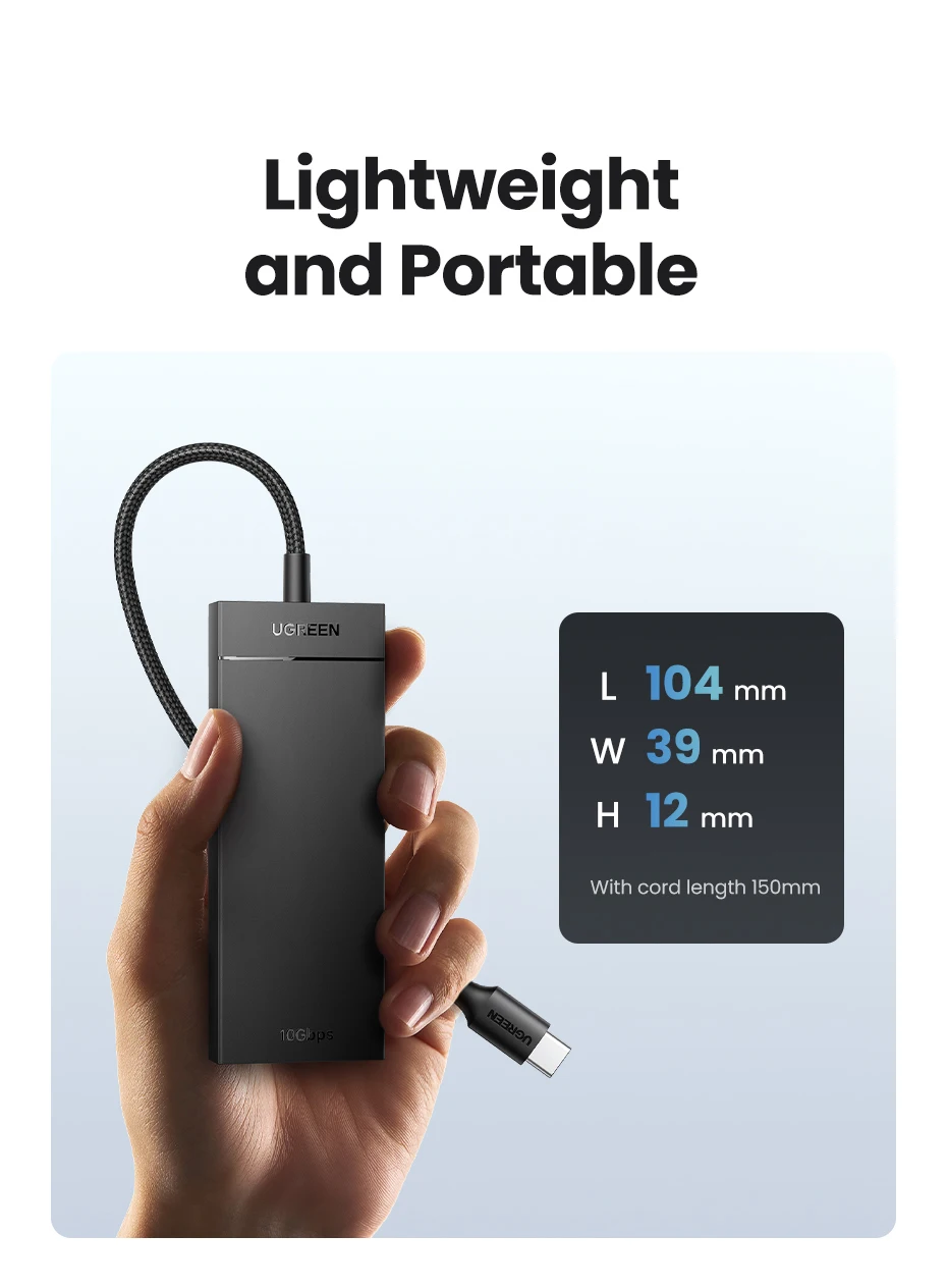 UGREEN HUB 10Gbps Type-C Gen2 Splitter A Hub 4 USB Port 3.2 For MacBook Pro Air Type C Multiport Adapter_voghion.com