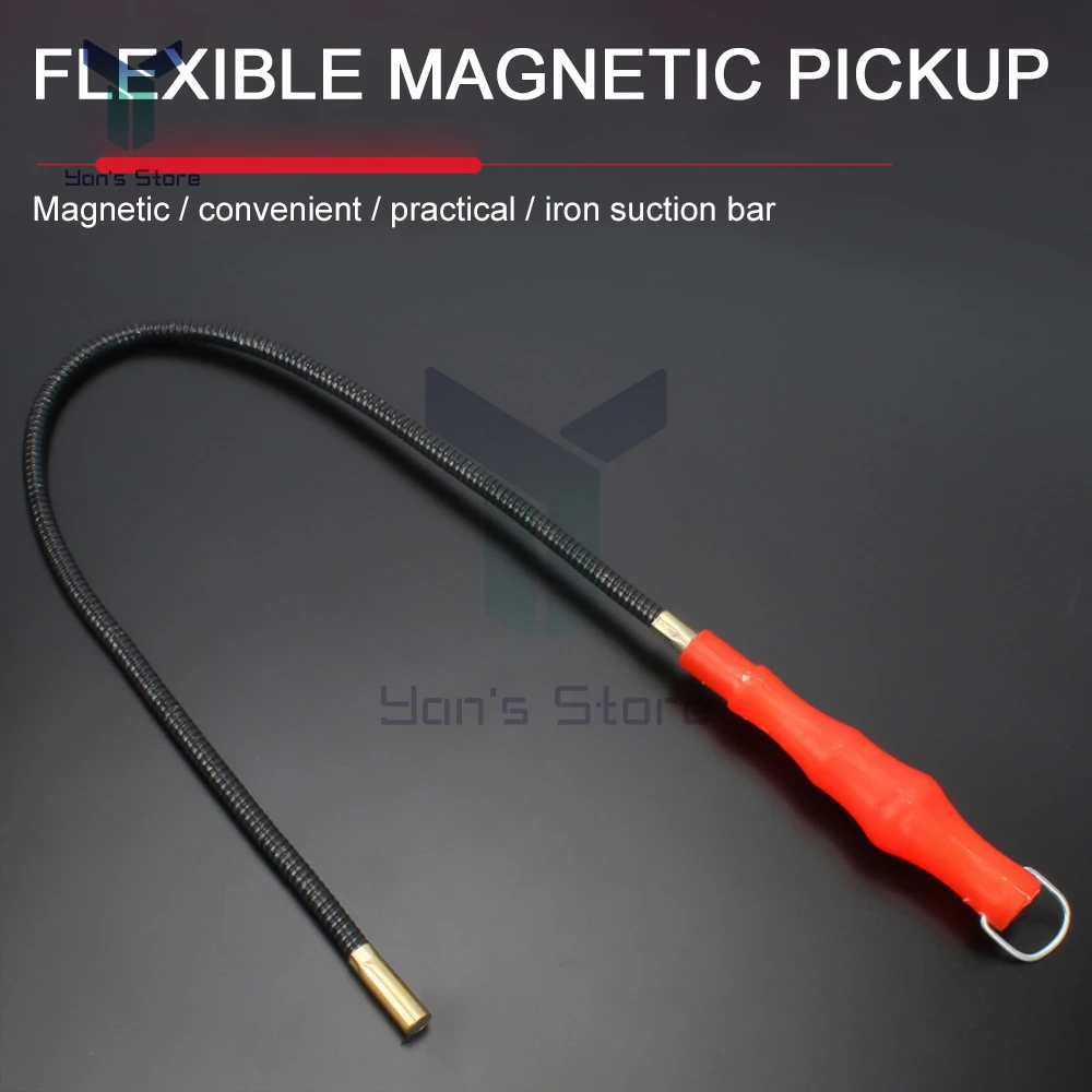 Outil de ramassage magnétique Flexible, tige d'extension, corde aimant,  outil manuel de ramassage en métal pliable, barre d'aspiration magnétique à  ressort de 55cm - AliExpress