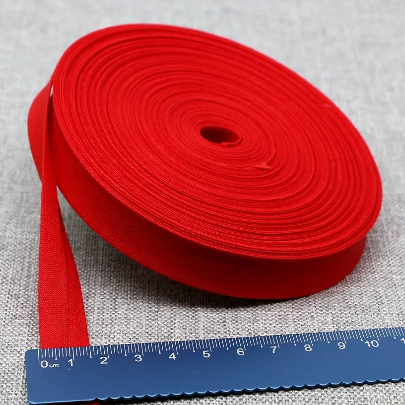 Cotton 15mm Bias Tap Wrinkle-Free Edging Strips for Cloth Shoe Insoles Plain Weave for Suit Shoe & Clothing Edging cotton bias tape,satin ribbon,cotton webbing tapes,fabric craft supplies