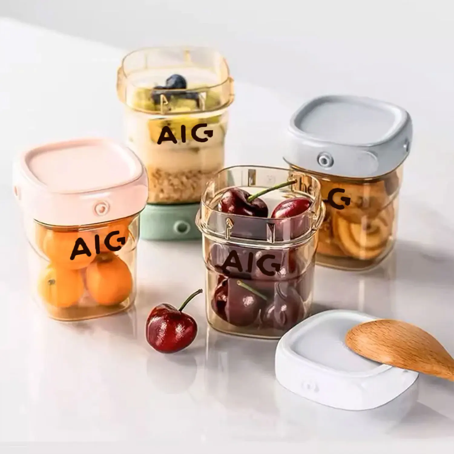 240ml square food can 7CM sealed lid for feeding bottle replacement multifunctional leak-proof milk powder can