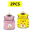 2PCS/1PCS Eating Feeding Smock Baby Toddler Apron Bibs Waterproof Adjustable Size Girls Boys Newborn Stuff 1-4 Years 1