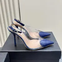 2025 New Women'S Heart Shape Sandals  Summer French Toe Back Hollow Pointed Transparent Pvc Fashion Red High Heels - Image 3