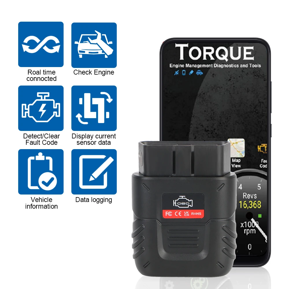 

Auto Scan Tool Car Diagnostic Tool Bluetooth-Compatible 4.0 for IOS Android PC ELM 327 Scanner OBDII Code Reader OBD2 Scanner