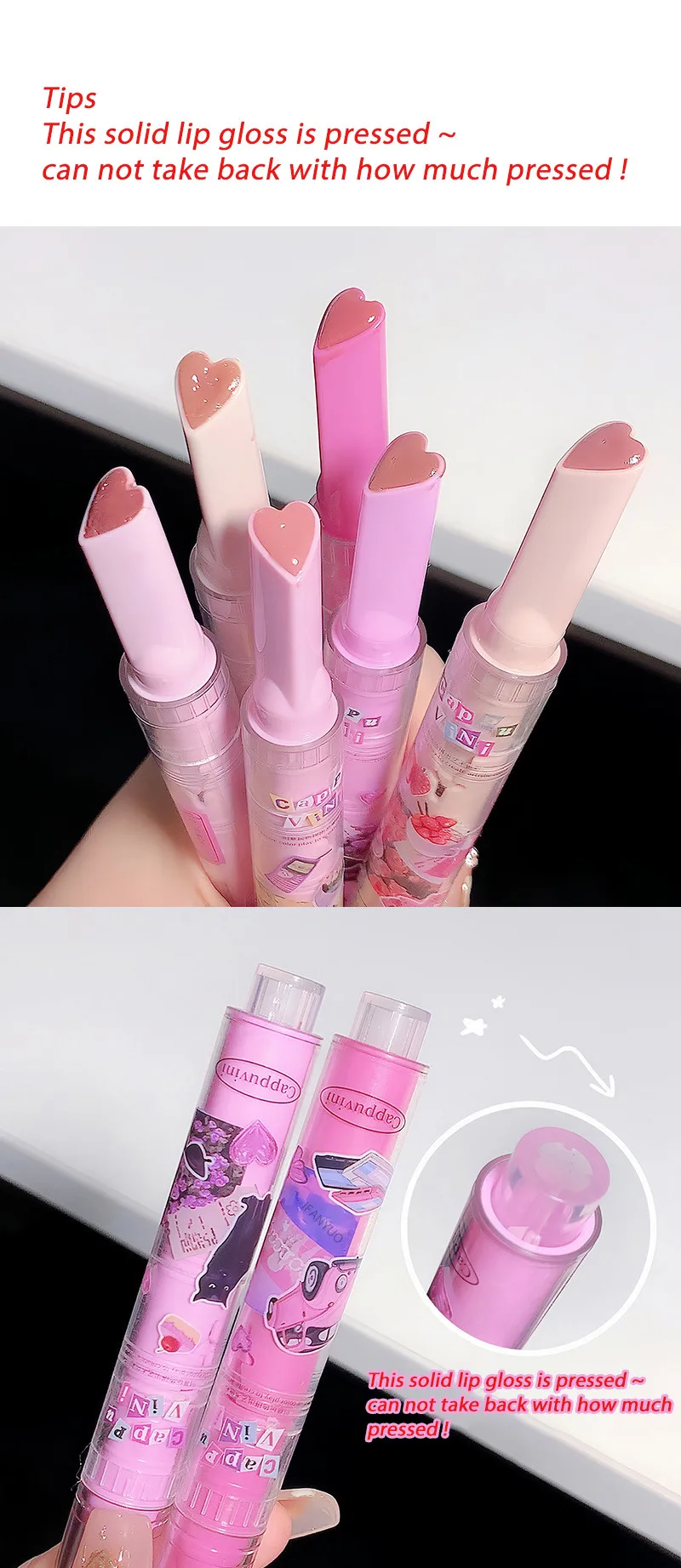 Hydrating Lip Glaze Gloss Plumping Non-stick Waterproof Pink Tint_voghion.com