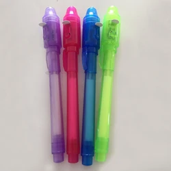 Set of 1 - 4 Invisible Ink Spy Pens with UV Light - Secret Message Magic Markers for Kids' Treasure Hunts and Party Favors (4Pcs)