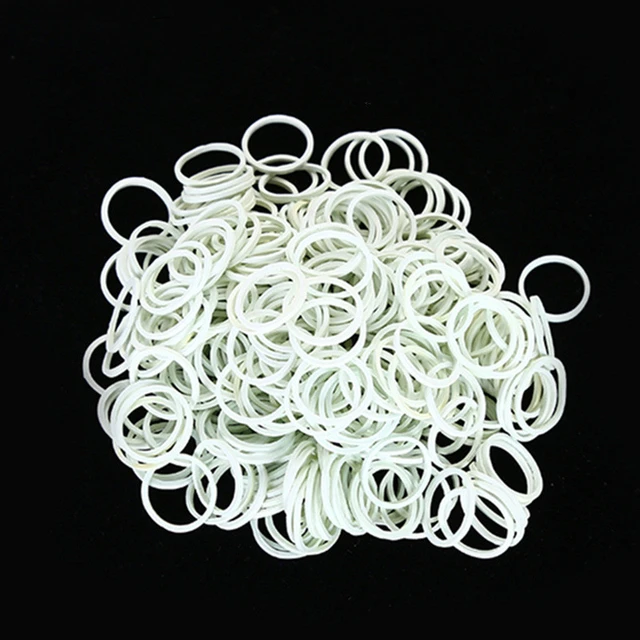 High Quality White Elastic Rubber Bands Stretchable Sturdy Rubber Rings For  Office School Home Dia 15mm-60mm Width=Thick1.5mm