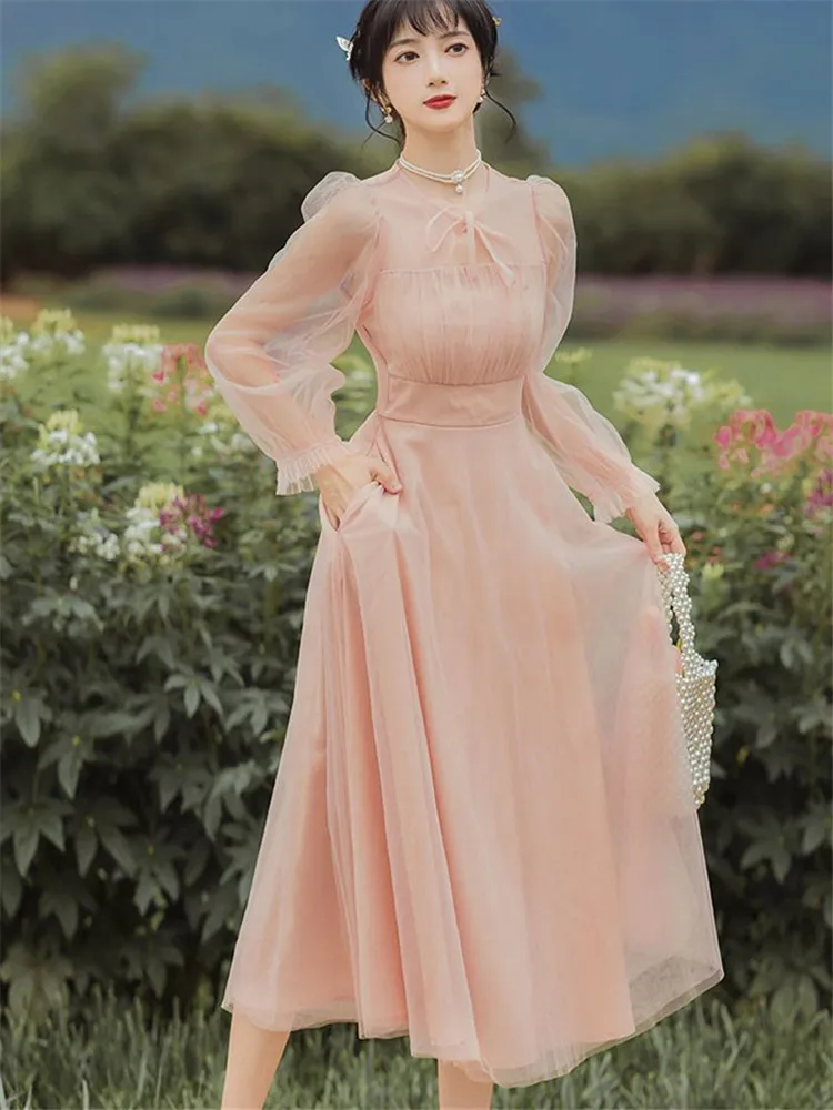 Hanbok Korean Bridesmaid Dresses Korean Fashion Long Sleeve Long Korean  Party Dress Dresses Women's Spring And Summer New Elegant Solid