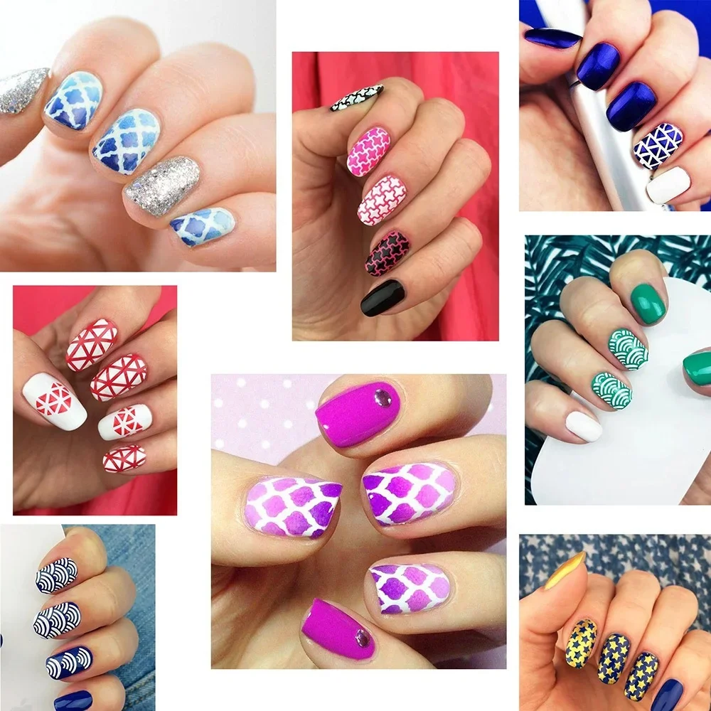 Laser Nail Vinyls - Hollow Nail Stencil Stickers, Transfer Guide Template for Heart, Star, Fish Nail Art Decals and Decorations 6