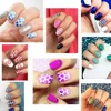 Laser Nail Vinyls - Hollow Nail Stencil Stickers, Transfer Guide Template for Heart, Star, Fish Nail Art Decals and Decorations 6