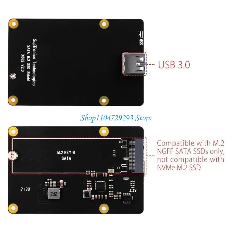 Y2GD X862 V2.0 NGFF 2280 SSD 확장 보드(RaspberryPi 4 성능용)