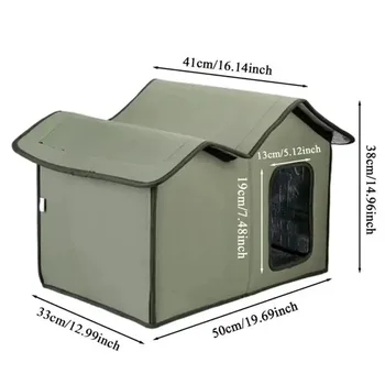 Outdoor Cat House Removable and Washable Design Pet Bed Waterproof Cat Dog Universal Convenient Storage and Washable Dog House 6