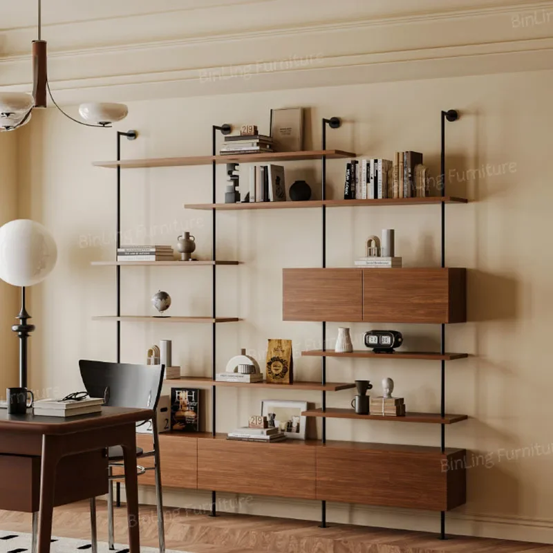 Simplicity Design Bookrack Metal Multilayer Reading Corner Plant Shelves Bookshelf Home Estante Para Libros Home Furniture LVBK