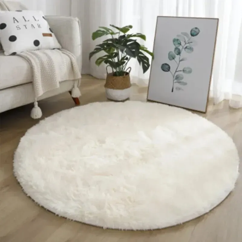 Description Picture 5 of itemCute Non-slip round Soft Shaggy Rug, Modern round Rugs for Kids Bedroom, Fluffy Shaggy round Rugs for Baby Room