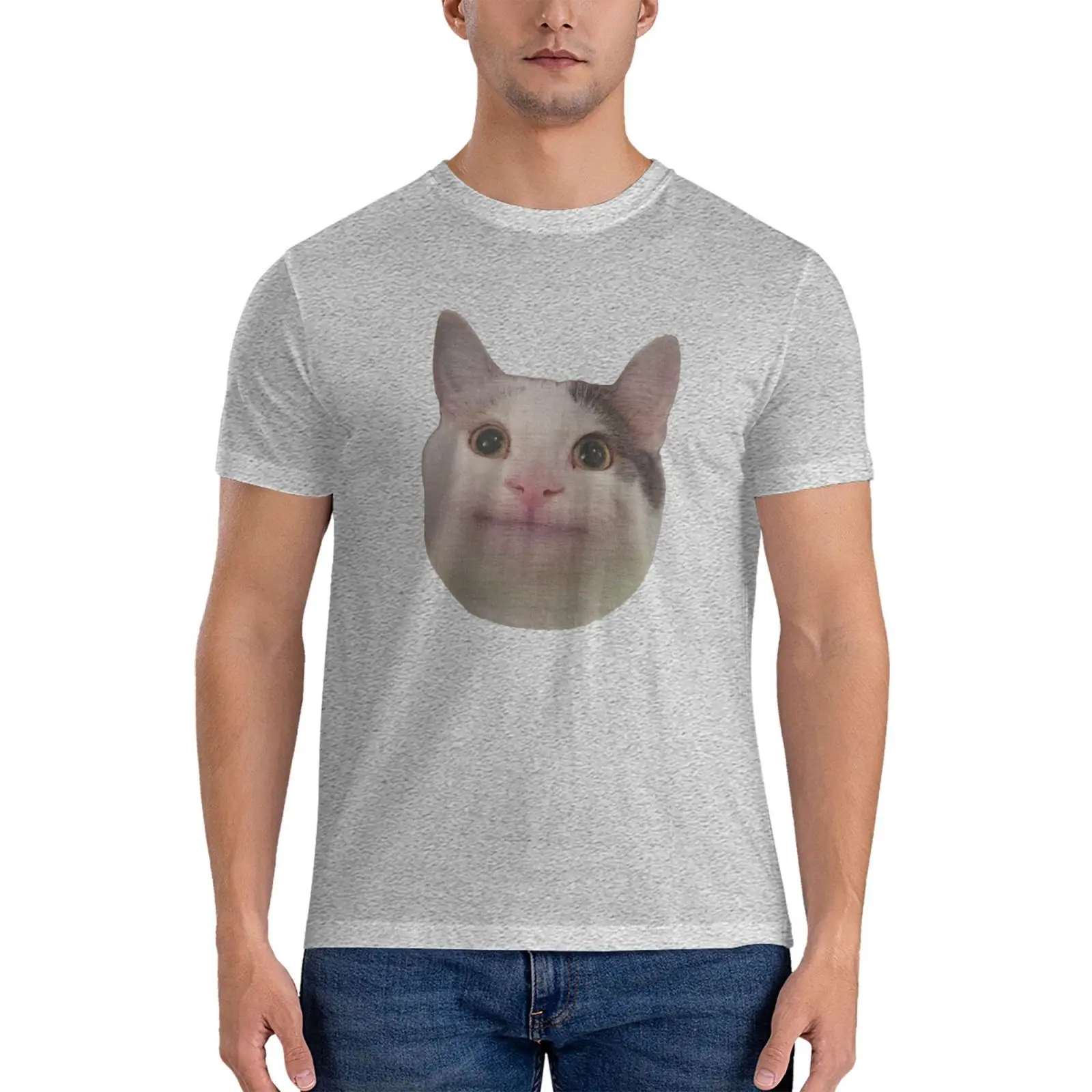 Beluga Cat Meme Face Smiling T-Shirt