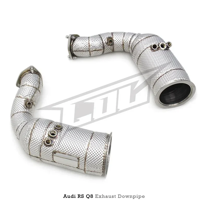 Section High flow Pipes branch downpipe Exhaust Pipe with for RS Q8 4.0T -