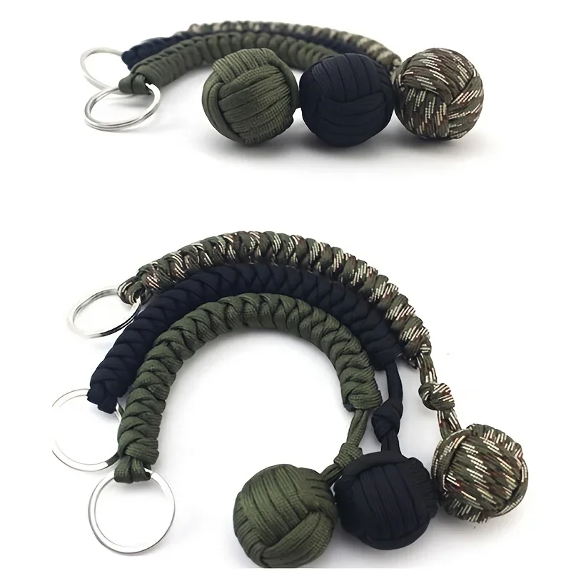 Outdoor Survival Monkey Fist Key Chain Lanyard