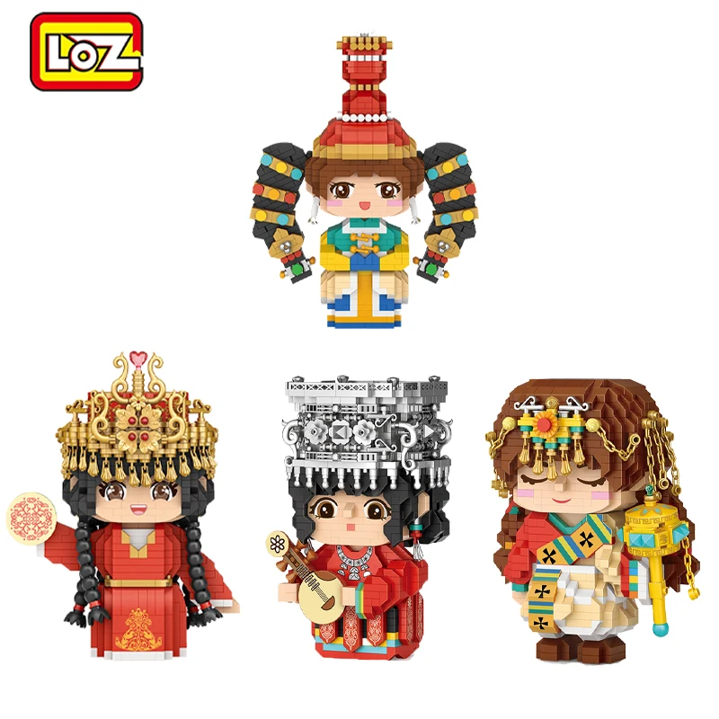 

Новинка 2023, LOZ, персонажи мультфильмов, мини-пазл, строительные блоки, модели в национальном стиле, милые настольные украшения, куклы, детские игрушки, подарок