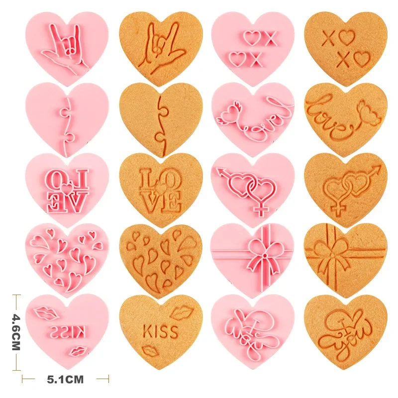 Valentine Day Cookie Cutter  Valentine Day Heart Cookies - 8pcs Cookie  Cutter Set - Aliexpress