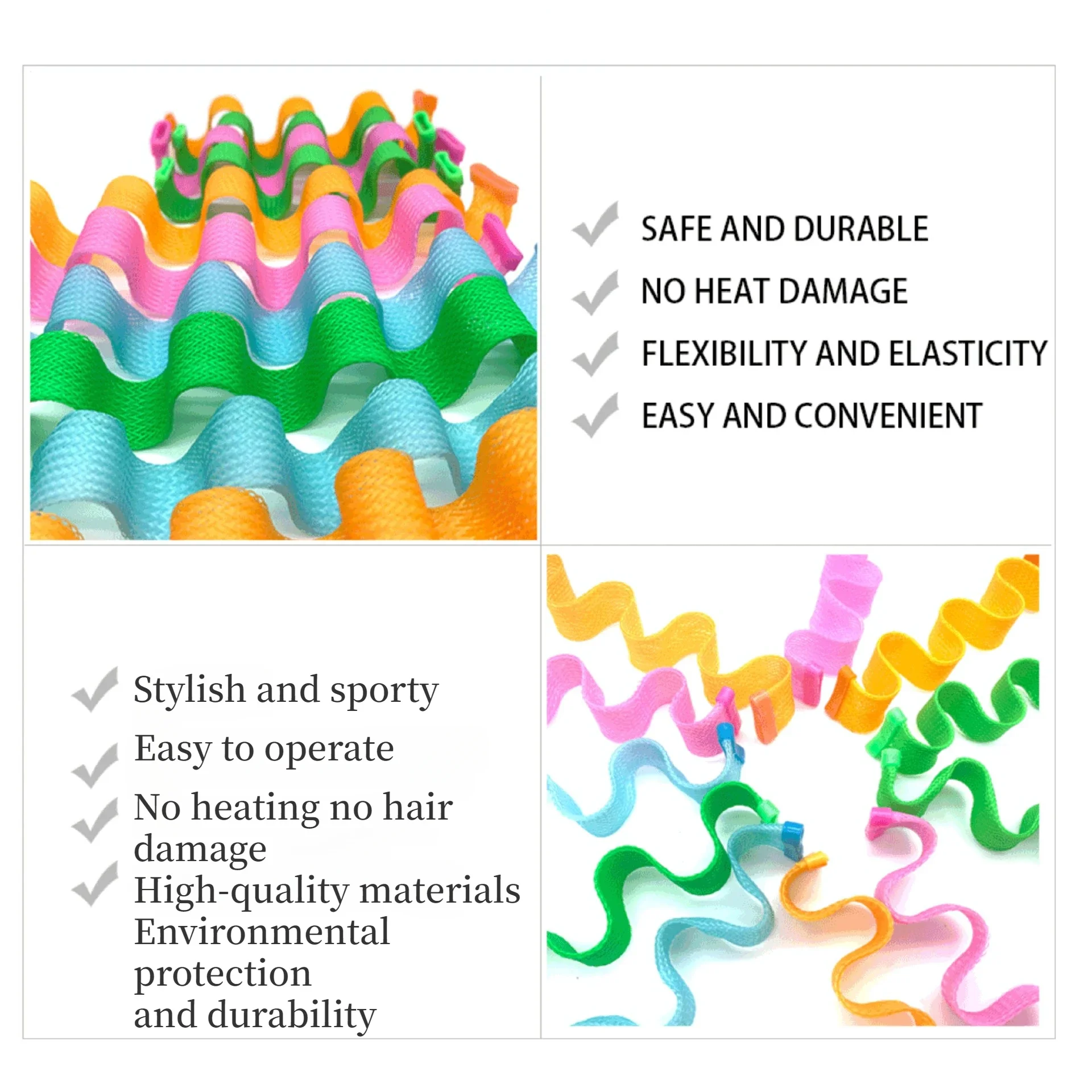 12Pcs Set Magic Hair Curler Heatless Hair Rollers Wave Formers Hairstyle Roller Sticks Curling Styling Tools Women