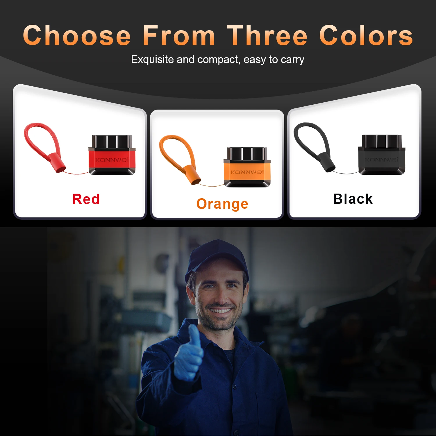 Obd2 Scanner KONNWEI Car OBD2 Fault Diagnostic Tool Bluetooth Connection MAXOBD App Control Scan Clear Error Codes
