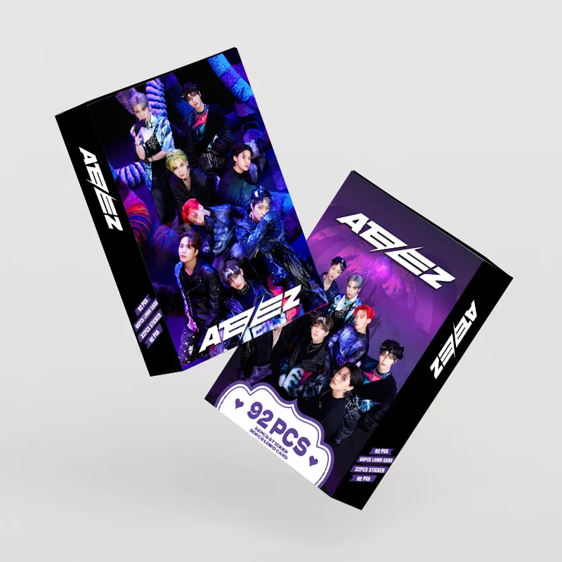 92pcs/set KPOP ATEEZ Lomo Cards Photo Stickers HD Double Sided Photocard JongHo Yunho YEOSANG San Fans Gift