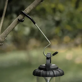 1PC Stainless Steel Outdoor Lantern Hook Hangers Portable Tent Pole Lamp Hanger Non-Slip Lamp Hanger Stand Camping Equipment