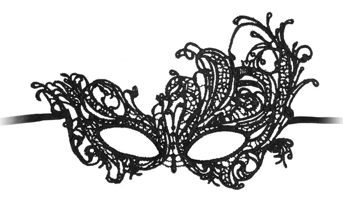 Черная кружевная маска ручной работы Royal Black Lace Mask |