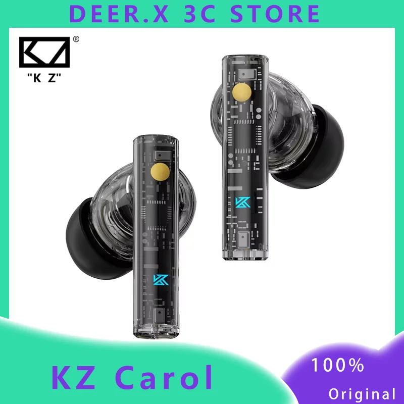 Kz Carol In Ear Bluetooth Earphones-55db Deep Noise Reduction Low Latency High Fidelity Gaming and Music Earphones bluetooth earphones wireless earphone wireless headphone
