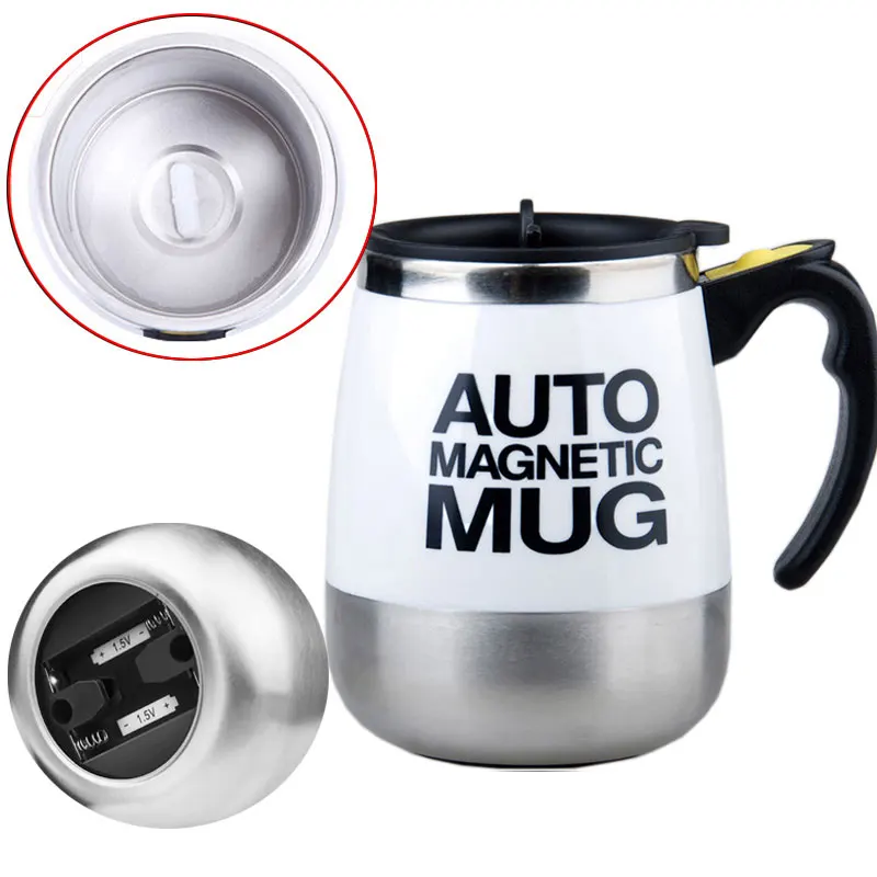 Taza magnética automática para mezclar café y leche, vaso de acero  inoxidable 304, batidora creativa, mezclador inteligente, tazas térmicas,  novedad - AliExpress