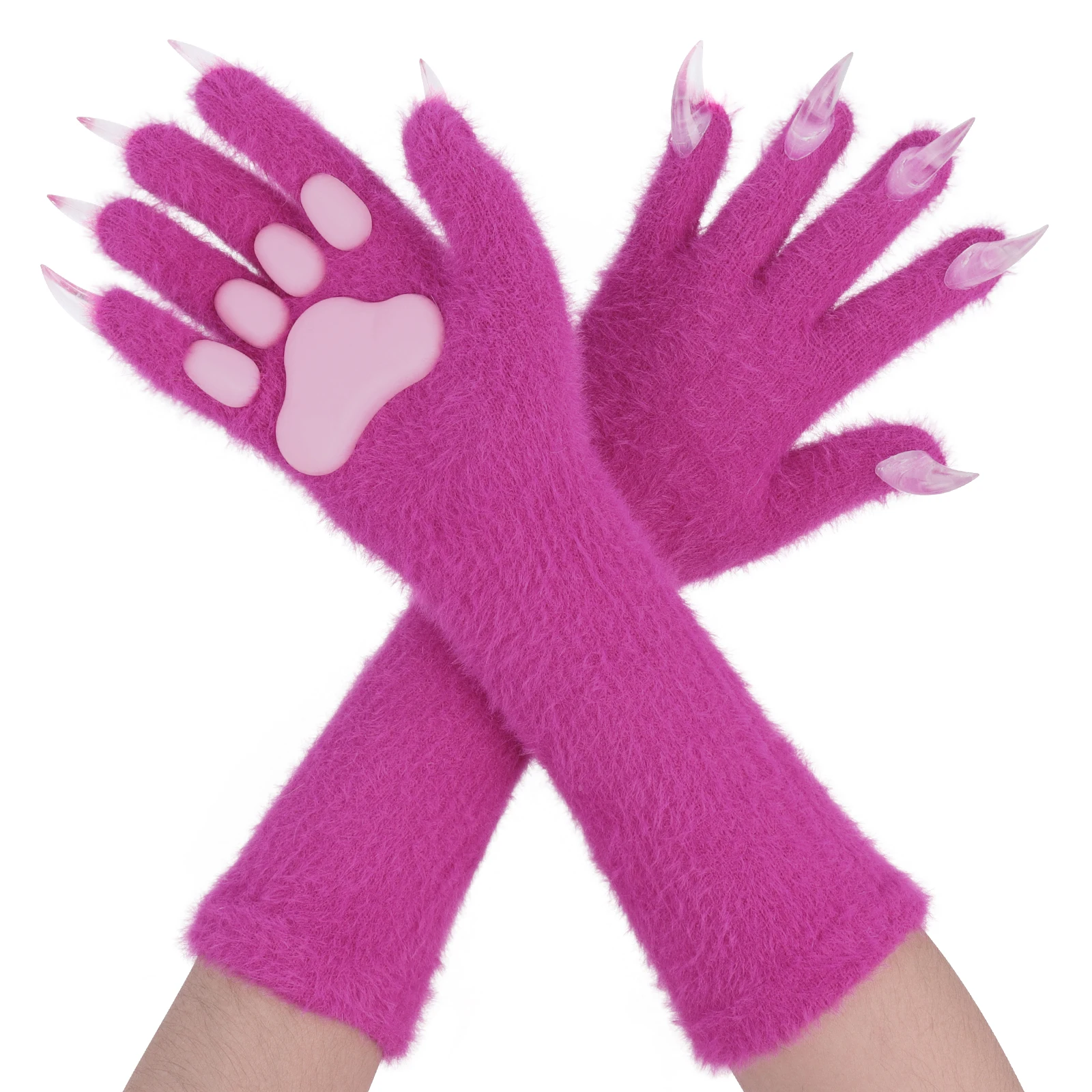 Tierpfoten-Handschuhe mit Katze, Bär, Fuchs, Wolf, Hundeklauen, Pads für Party, Cosplay – Detail 8