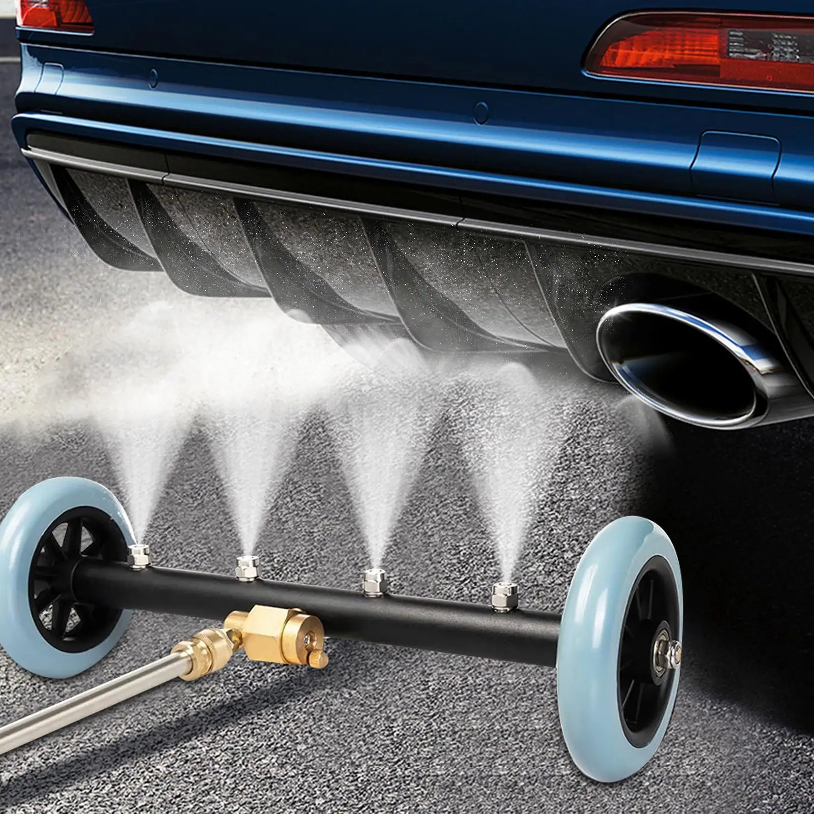 4000PSI 자동차 섀시 고압 세척기 16인치 차량 하부 세척기 (2개 연장봉 및 60도 각도봉 포함)