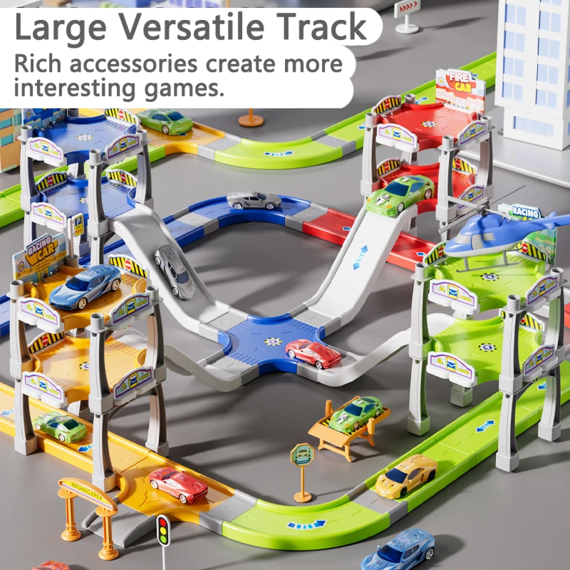 Children Parking Lot Ramp Track Car Toys Urban Rail Construction